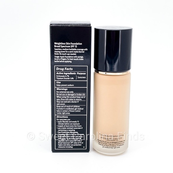 Bobbi Brown Weightless Skin Foundation SPF 15 W-036 Warm Sand 1 oz Full Size - Picture 3 of 5